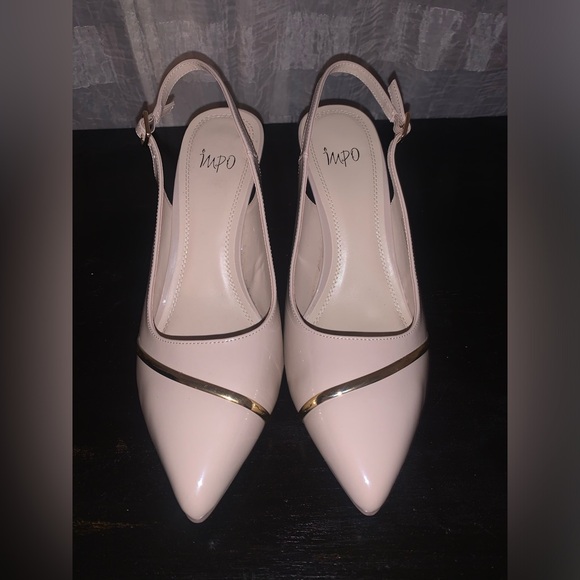 Impo Shoes - IMPO Women’s size 10M Closed Toe Heels. NWOT! Cream color & Gold accents.